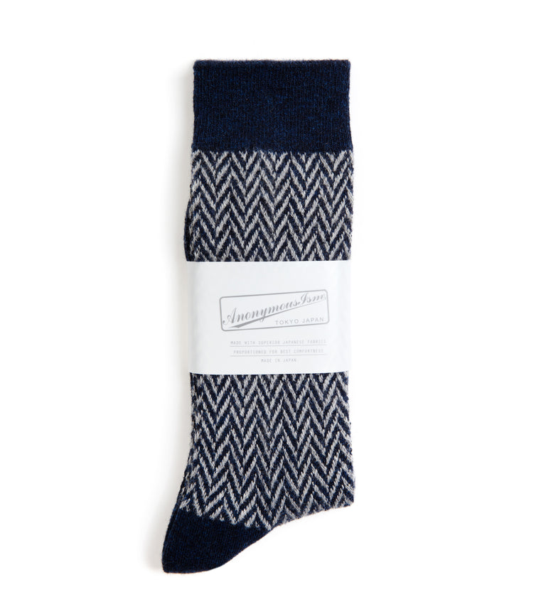 Tabio Power Fit Crew Socks: Blue – Trunk Clothiers