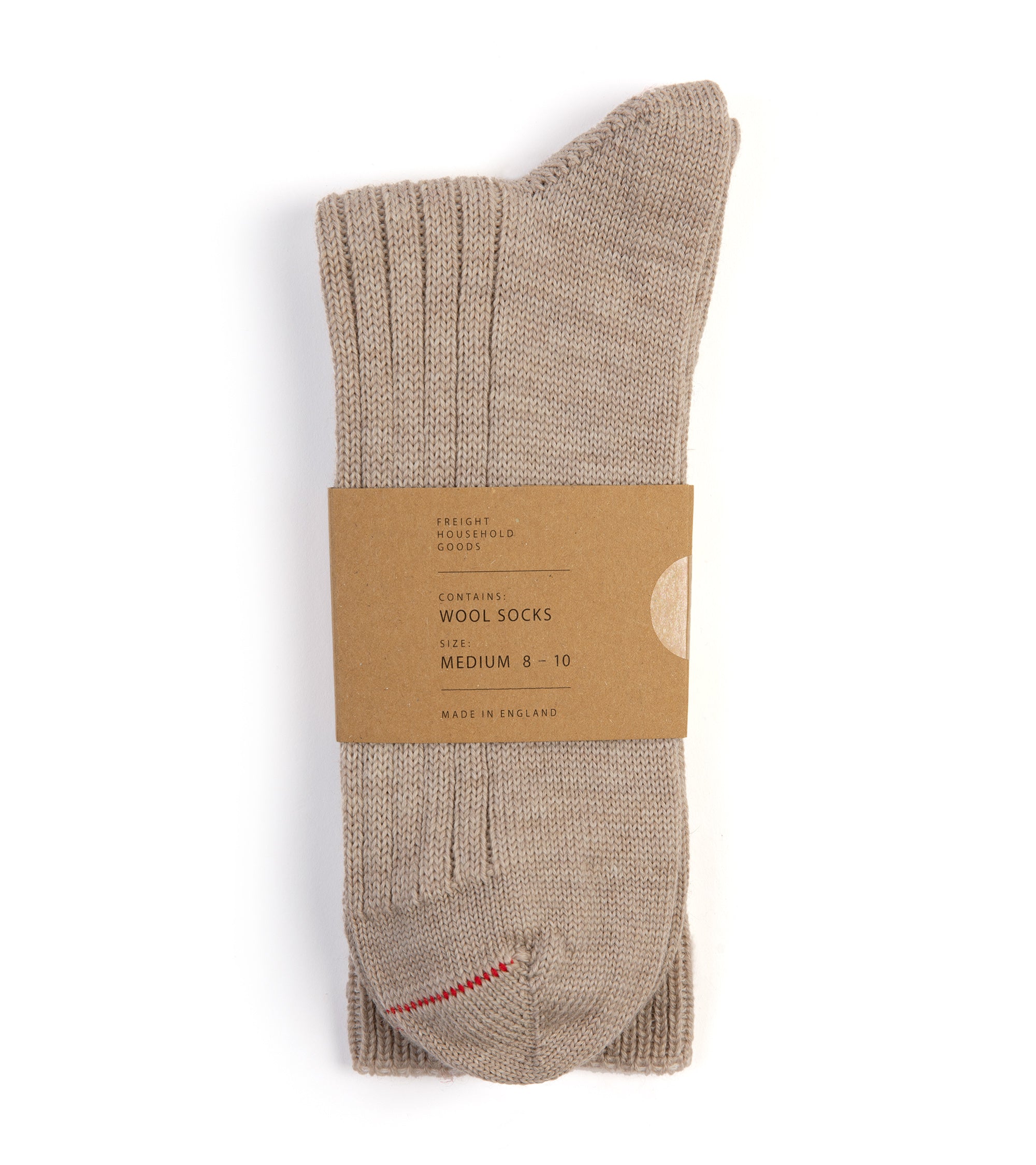 Freight Wool Socks: Natural