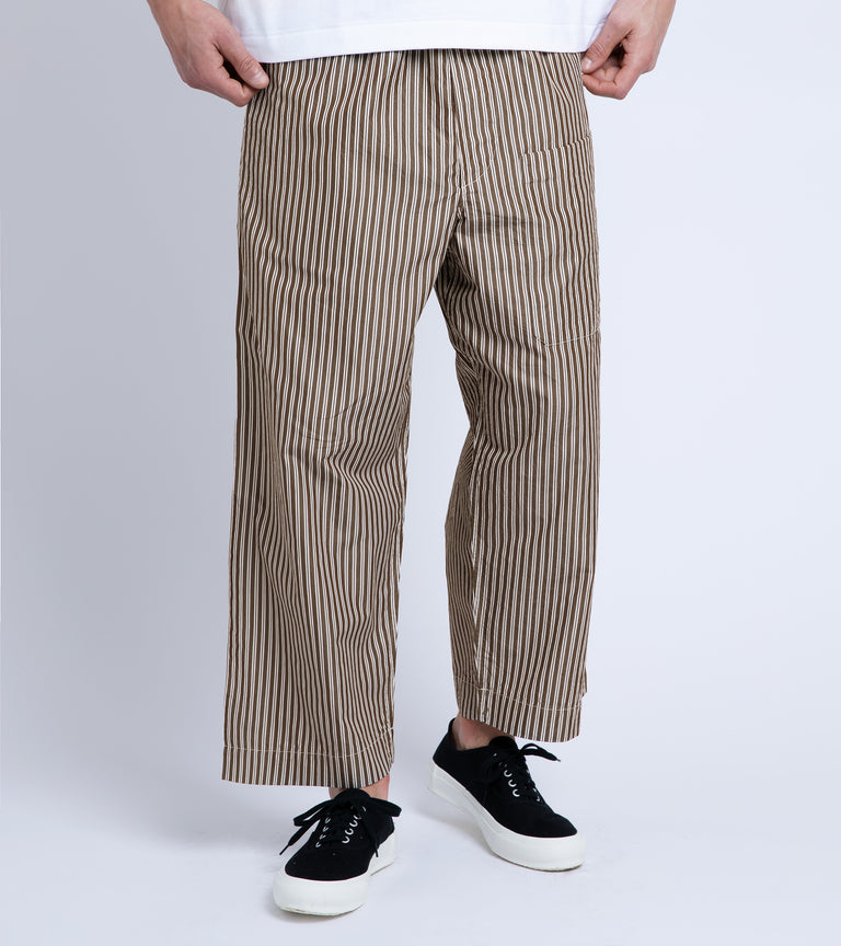 Kaptain Sunshine Cotton Silk Walk Easy Pants: Brown Stripe – Trunk