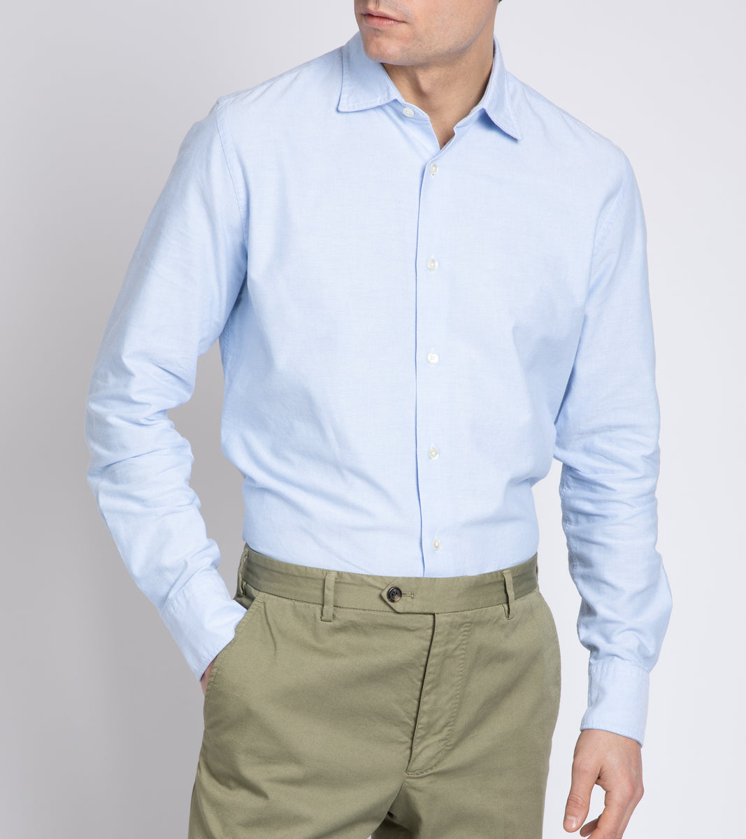 Trunk Audley Cotton Oxford Shirt: Light Blue – Trunk Clothiers