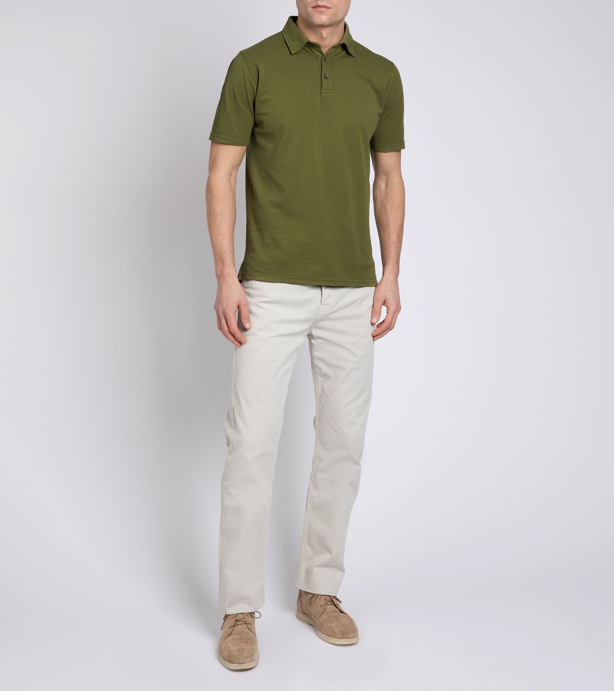 Trunk Moxon Short Sleeve Polo Shirt: Olive